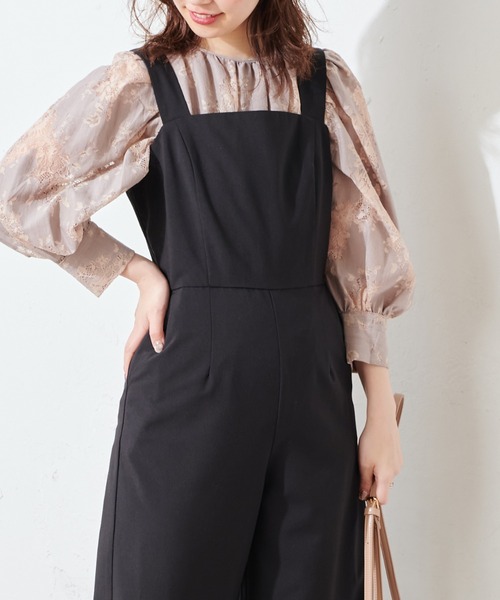 natural couture（ナチュラルクチュール）の「配色レースパフブラウス（シャツ/ブラウス・レディース・ピンク/オレンジ系その他/グレイッシュベージュ・FREE）」の8枚目の写真