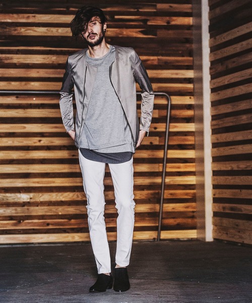 セール】アシンメトリーノーカラーライダースJKT（ライダース