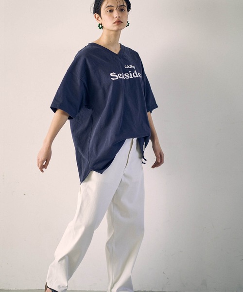 【にかにか】SEA VINTAGE 4XL Vネック FOOTBALL T SEA（シー）の「VINTAGE 4XL Vネック FOOTBALL TEE (camp