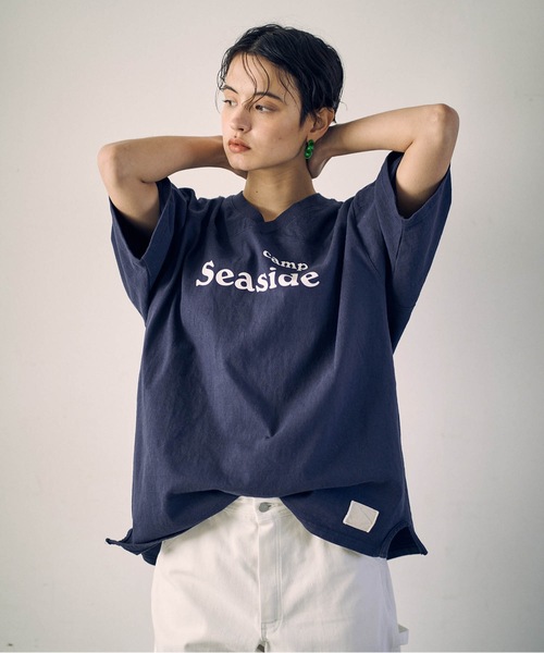 【にかにか】SEA VINTAGE 4XL Vネック FOOTBALL T SEA（シー）の「VINTAGE 4XL Vネック FOOTBALL TEE (camp