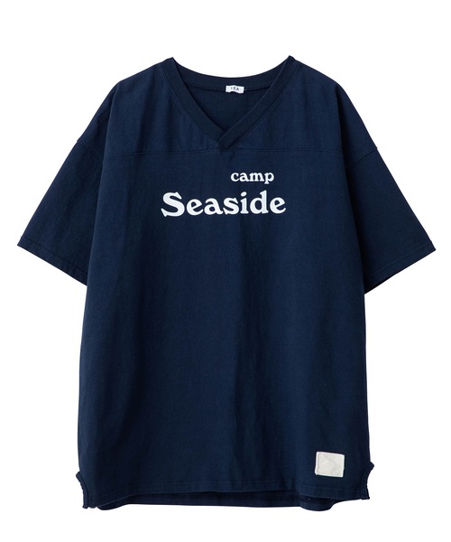 【にかにか】SEA VINTAGE 4XL Vネック FOOTBALL T SEA（シー）の「VINTAGE 4XL Vネック FOOTBALL TEE (camp