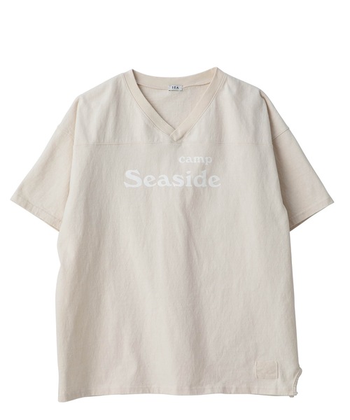 【にかにか】SEA VINTAGE 4XL Vネック FOOTBALL T SEA（シー）の「VINTAGE 4XL Vネック FOOTBALL TEE (camp