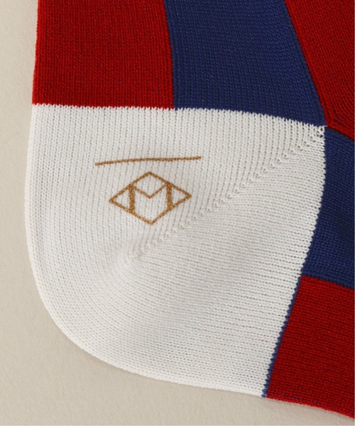 MARCOMONDE（マルコモンド）の「【MARCOMONDE / マルコモンド】 マルチストライプ（ソックス/靴下・メンズ・レッド/オレンジ/グリーン・FREE）」の4枚目の写真