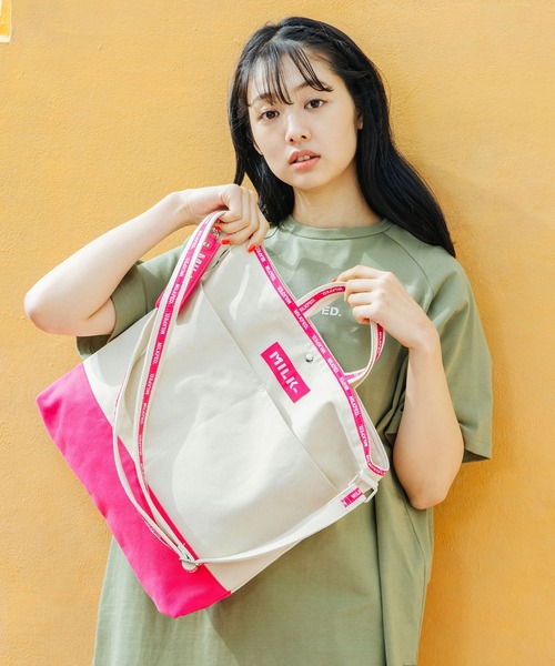 MILKFED.（ミルクフェド）の「LOGO TAPE SHOULDER BAG（ショルダーバッグ・レディース・ホワイト/ブラック/レッド/ピンク・ONE SIZE）」の16枚目の写真