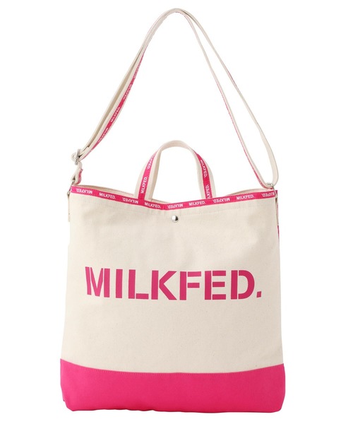 MILKFED.（ミルクフェド）の「LOGO TAPE SHOULDER BAG（ショルダーバッグ・レディース・ホワイト/ブラック/レッド/ピンク・ONE SIZE）」の9枚目の写真