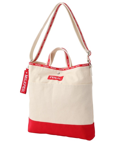 MILKFED.（ミルクフェド）の「LOGO TAPE SHOULDER BAG（ショルダーバッグ・レディース・ホワイト/ブラック/レッド/ピンク・ONE SIZE）」の22枚目の写真