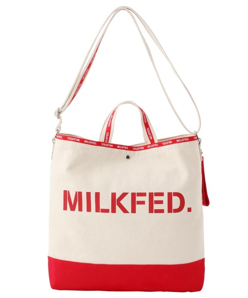 MILKFED.（ミルクフェド）の「LOGO TAPE SHOULDER BAG（ショルダーバッグ・レディース・ホワイト/ブラック/レッド/ピンク・ONE SIZE）」の7枚目の写真