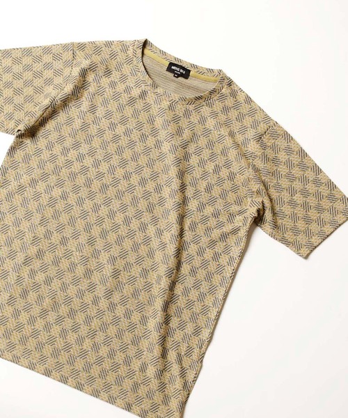 MEN'S BIGI（メンズビギ）の「ジャガード編みエスニックカットソー（Tシャツ/カットソー・メンズ・ブラウン/イエロー/ブルー/グリーン・01/02/03）」の4枚目の写真