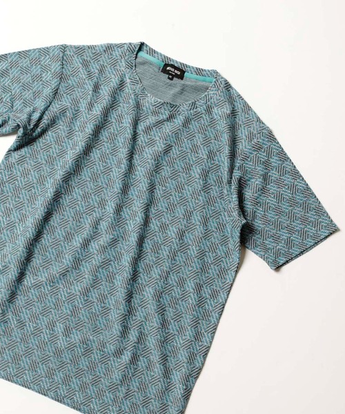 MEN'S BIGI（メンズビギ）の「ジャガード編みエスニックカットソー（Tシャツ/カットソー・メンズ・ブラウン/イエロー/ブルー/グリーン・01/02/03）」の2枚目の写真