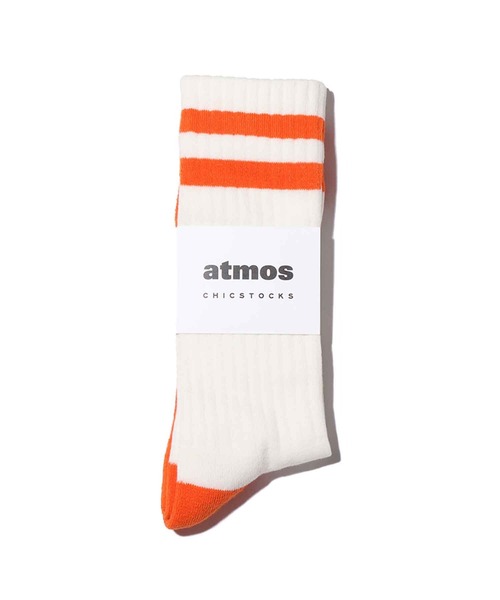 atmos（アトモス）の「CHICSTOCKS x atmos HOOPS RIB SOCKS