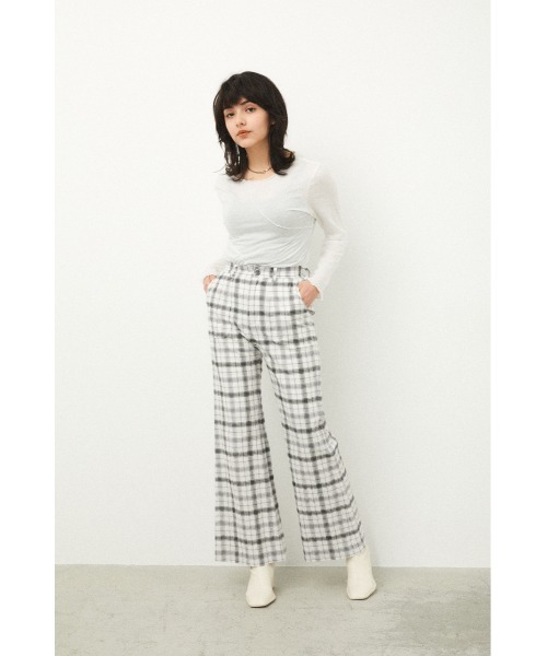 LAGUA GEM（ラグアジェム）の「RANDOM LINE TOPS（Tシャツ/カットソー・レディース・ホワイト/ブラック・FREE）」の5枚目の写真