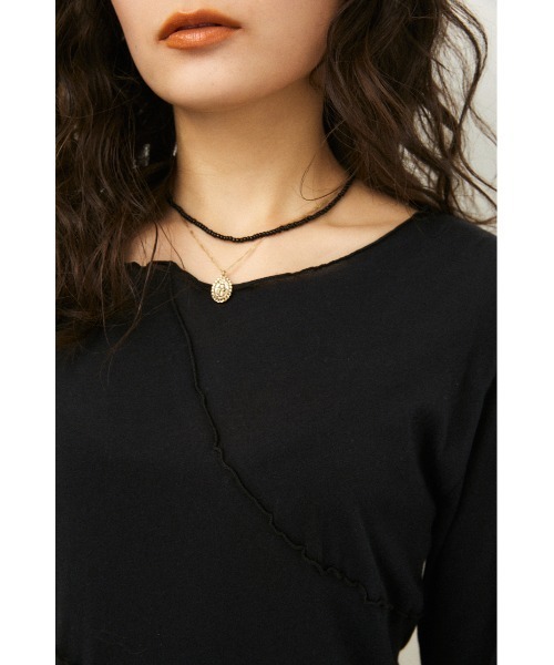 LAGUA GEM（ラグアジェム）の「RANDOM LINE TOPS（Tシャツ/カットソー・レディース・ホワイト/ブラック・FREE）」の22枚目の写真