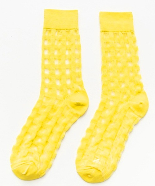 「kakko」(カッコ)の「レディース チェックシースルーソックス靴下 クルー丈(ソックス/靴下・レディース・J/K/F/C/A/H/G/B/E/I/D・FREE)」の6枚目の写真