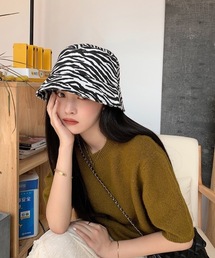 ゼブラ柄バケットハット