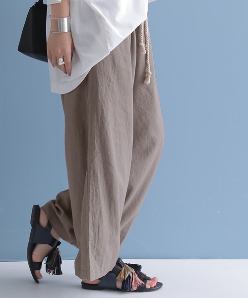 n'OrLABEL（ノアールレーベル）の「【廃盤】『風合いリネン混ワイドパンツ』（その他パンツ・レディース・カーキ/モカ/ネイビー/ブラック・2/1）」の7枚目の写真