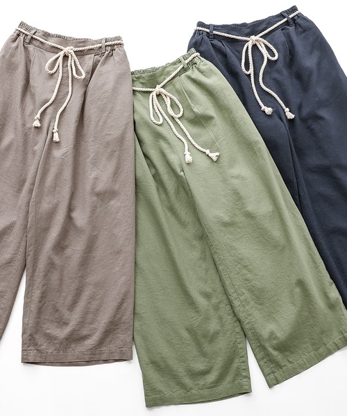 n'OrLABEL（ノアールレーベル）の「【廃盤】『風合いリネン混ワイドパンツ』（その他パンツ・レディース・カーキ/モカ/ネイビー/ブラック・2/1）」の16枚目の写真