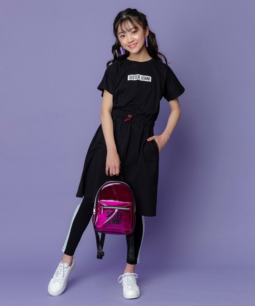SISTER JENNI（SISTER JENNI）の「バックビッグロゴワンピース（ワンピース・キッズ・ブラック/ラベンダー・130cm/140cm/150cm/160cm）」の6枚目の写真