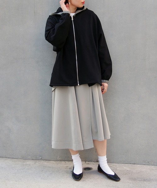 179/WG(イチナナキュウダブルジー)の「バックファスナーパーカー(パーカー・レディース・グレー/ブラック・FREE)」の8枚目の写真