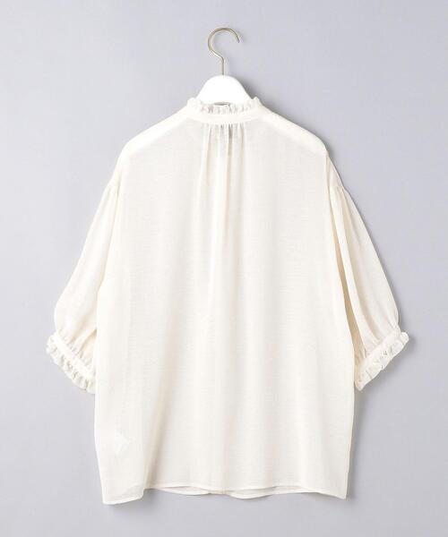 UNITED ARROWS（ユナイテッドアローズ）の「UBC フリル リボン 5SLブラウス◆（シャツ/ブラウス・レディース・ブラック/オフホワイト・FREE）」の12枚目の写真