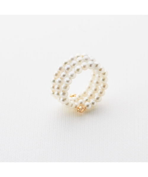 COCOSHNIK（ココシュニック）の「K10パール 形状記憶リング（リング・レディース・シルバー系・11号/7号/6号/9号/12号）」の7枚目の写真