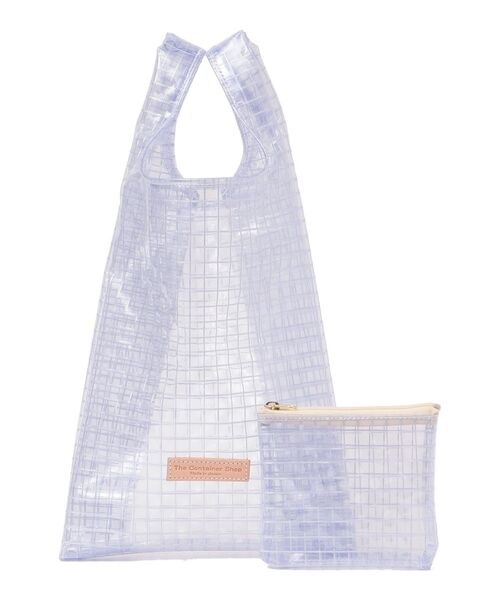 The Container Shop（ザ コンテナショップ）の「The Container Shop: PVC マルシェバッグ◇（ハンドバッグ・レディース・ホワイト/オレンジ・ONE SIZE）」の6枚目の写真