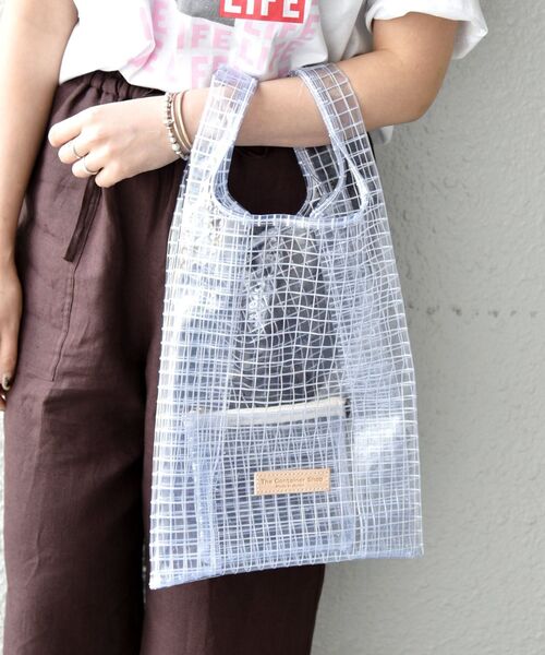 The Container Shop（ザ コンテナショップ）の「The Container Shop: PVC マルシェバッグ◇（ハンドバッグ・レディース・ホワイト/オレンジ・ONE SIZE）」の16枚目の写真