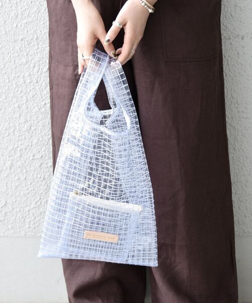 The Container Shop（ザ コンテナショップ）の「The Container Shop: PVC マルシェバッグ◇（ハンドバッグ・レディース・ホワイト/オレンジ・ONE SIZE）」の11枚目の写真