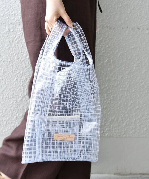 The Container Shop（ザ コンテナショップ）の「The Container Shop: PVC マルシェバッグ◇（ハンドバッグ・レディース・ホワイト/オレンジ・ONE SIZE）」の5枚目の写真