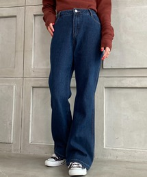 moment+ | カラーヘビーツイル＆デニムフレアパンツ(デニムパンツ)