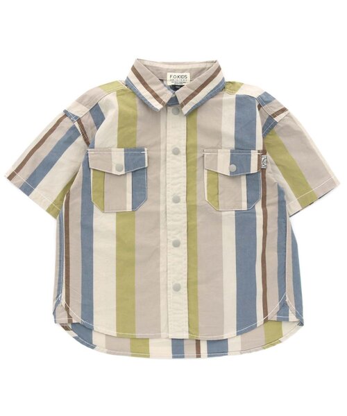 F.O.KIDS（エフオーキッズ）の「ワイドシャツ（シャツ/ブラウス・キッズ・ブルー/ストライプ/チェック・80/140/100/120/90/110/130/95）」の3枚目の写真