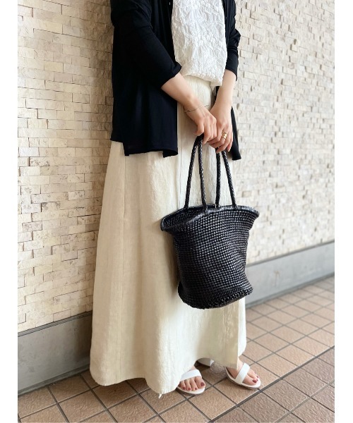 BEARDSLEY（ビアズリー）の「《dragon / ドラゴン》レザーメッシュバッグ（トートバッグ・レディース・キャメル/ブラック・FREE）」の4枚目の写真