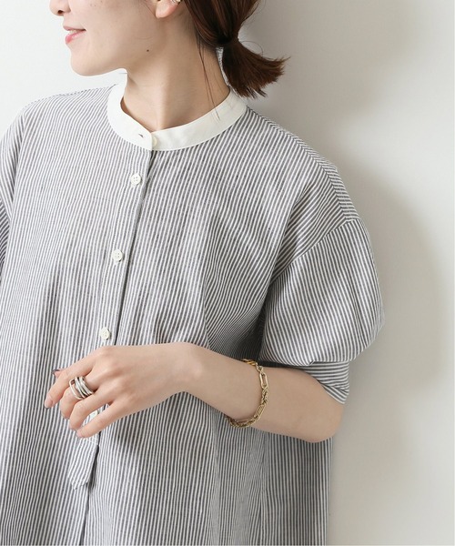 Spick &amp; Span - Spick and Span  新品★HERDMANS ギャザースリーブシャツ★ Spick & Span（スピックアンドスパン）の「HERDMANSギャザー