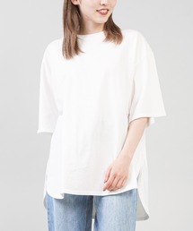 SPINNS | 【ゆったりシルエット】サイドスリットデザイン 無地ビッグTシャツ(Tシャツ/カットソー)