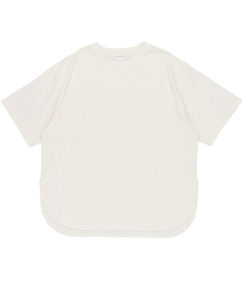 SPINNS（スピンズ）の「【ゆったりシルエット】サイドスリットデザイン 無地ビッグTシャツ（Tシャツ/カットソー・レディース・チャコール/ベージュ/ブラック/カーキ/オフホワイト/モカ・ONESIZE）」の13枚目の写真