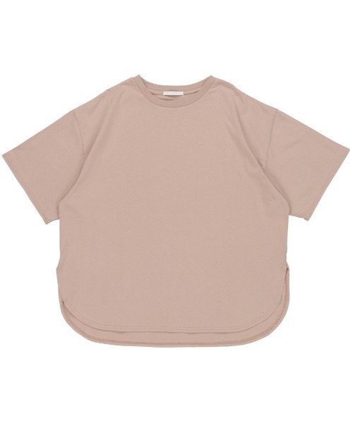 SPINNS（スピンズ）の「【ゆったりシルエット】サイドスリットデザイン 無地ビッグTシャツ（Tシャツ/カットソー・レディース・チャコール/ベージュ/ブラック/カーキ/オフホワイト/モカ・ONESIZE）」の16枚目の写真