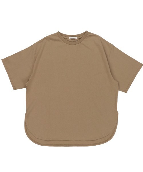 SPINNS（スピンズ）の「【ゆったりシルエット】サイドスリットデザイン 無地ビッグTシャツ（Tシャツ/カットソー・レディース・チャコール/ベージュ/ブラック/カーキ/オフホワイト/モカ・ONESIZE）」の17枚目の写真