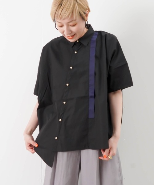 BLANC basque ブランバスク 配色テープシャツ blanc basque（ブランバスク）の「BLANC basque ブランバスク