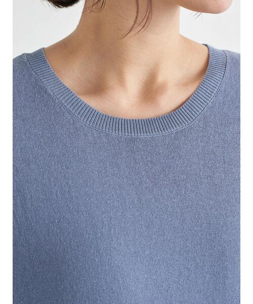 earth music&ecology（アースミュージックアンドエコロジー）の「ドッキングプリーツニットプルオーバー ＊（ニット/セーター・レディース・オフホワイト/ブルー/ブラック・FREE）」の15枚目の写真