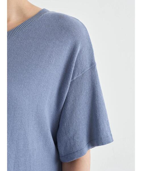 earth music&ecology（アースミュージックアンドエコロジー）の「ドッキングプリーツニットプルオーバー ＊（ニット/セーター・レディース・オフホワイト/ブルー/ブラック・FREE）」の16枚目の写真