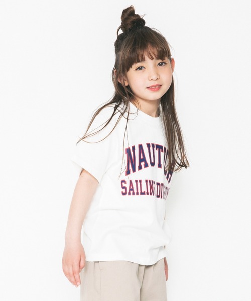 NAUTICA（ノーティカ）の「【NAUTICA/ノーティカ】カレッジロゴTシャツ（Tシャツ/カットソー・キッズ・レッド/オフホワイト/ネイビー・130cm/150cm/100cm/120cm/140cm/110cm）」の4枚目の写真