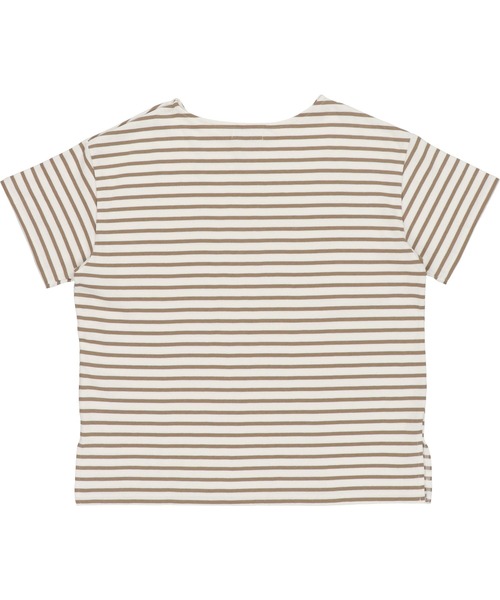 SPINNS（スピンズ）の「【ゆったりシルエット】ボーダー半袖カットソー（Tシャツ/カットソー・レディース・ブラック×ホワイト/グレイッシュベージュ/ネイビー・ONESIZE）」の8枚目の写真