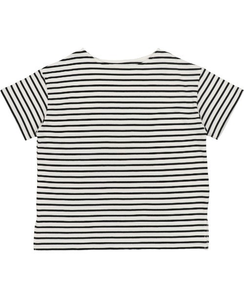 SPINNS（スピンズ）の「【ゆったりシルエット】ボーダー半袖カットソー（Tシャツ/カットソー・レディース・ブラック×ホワイト/グレイッシュベージュ/ネイビー・ONESIZE）」の9枚目の写真