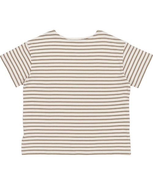 SPINNS（スピンズ）の「【ゆったりシルエット】ボーダー半袖カットソー（Tシャツ/カットソー・レディース・ブラック×ホワイト/グレイッシュベージュ/ネイビー・ONESIZE）」の7枚目の写真