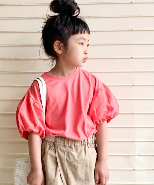 CIAOPANIC TYPY（チャオパニックティピー）の「【KIDS】ボリュームフリルTee（Tシャツ/カットソー・キッズ・グレー/ブラック/ピンク・X-LARGE/SMALL/MEDIUM/LARGE/XX-LARGE）」の3枚目の写真