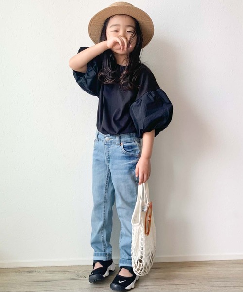 CIAOPANIC TYPY（チャオパニックティピー）の「【KIDS】ボリュームフリルTee（Tシャツ/カットソー・キッズ・グレー/ブラック/ピンク・X-LARGE/SMALL/MEDIUM/LARGE/XX-LARGE）」の2枚目の写真