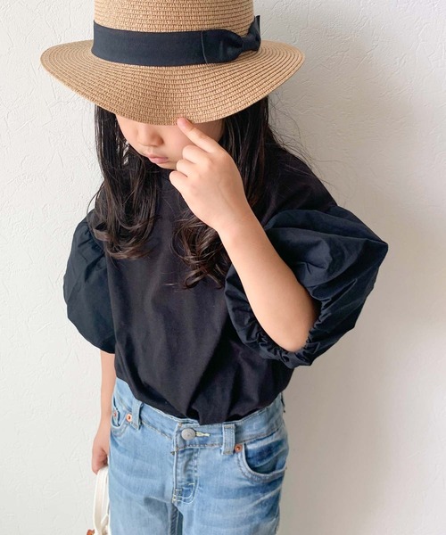 CIAOPANIC TYPY（チャオパニックティピー）の「【KIDS】ボリュームフリルTee（Tシャツ/カットソー・キッズ・グレー/ブラック/ピンク・X-LARGE/SMALL/MEDIUM/LARGE/XX-LARGE）」の8枚目の写真