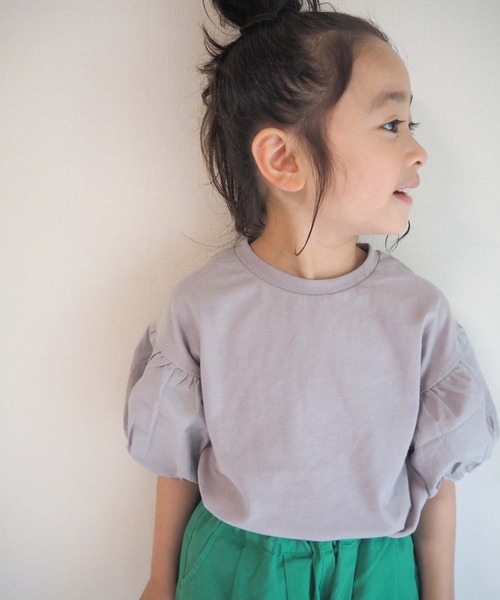 CIAOPANIC TYPY（チャオパニックティピー）の「【KIDS】ボリュームフリルTee（Tシャツ/カットソー・キッズ・グレー/ブラック/ピンク・X-LARGE/SMALL/MEDIUM/LARGE/XX-LARGE）」の10枚目の写真