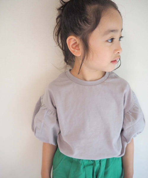 CIAOPANIC TYPY（チャオパニックティピー）の「【KIDS】ボリュームフリルTee（Tシャツ/カットソー・キッズ・グレー/ブラック/ピンク・X-LARGE/SMALL/MEDIUM/LARGE/XX-LARGE）」の11枚目の写真