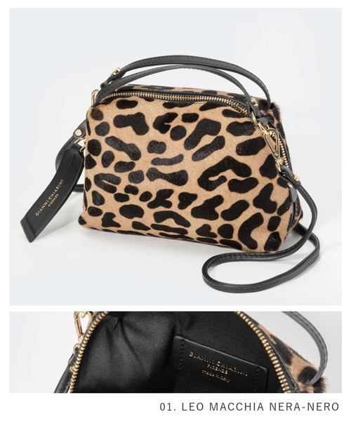 GIANNI CHIARINI（ジャンニ キアリーニ）の「GIANNI CHIARINI ALIFA S 2WAY  ジャンニ キアリーニ アリファ S ハンドバッグ ショルダー（ハンドバッグ・レディース・キャメル/ブラック・FREE）」の4枚目の写真