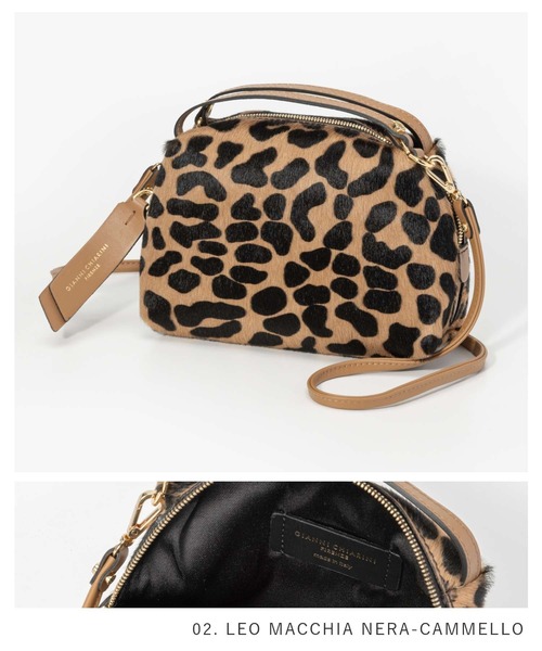 GIANNI CHIARINI（ジャンニ キアリーニ）の「GIANNI CHIARINI ALIFA S 2WAY  ジャンニ キアリーニ アリファ S ハンドバッグ ショルダー（ハンドバッグ・レディース・キャメル/ブラック・FREE）」の5枚目の写真